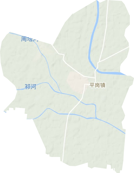 平岗镇地形地图