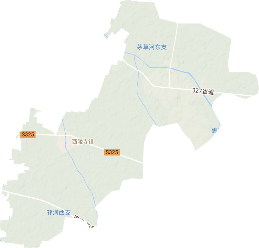 西陵寺镇地形地图