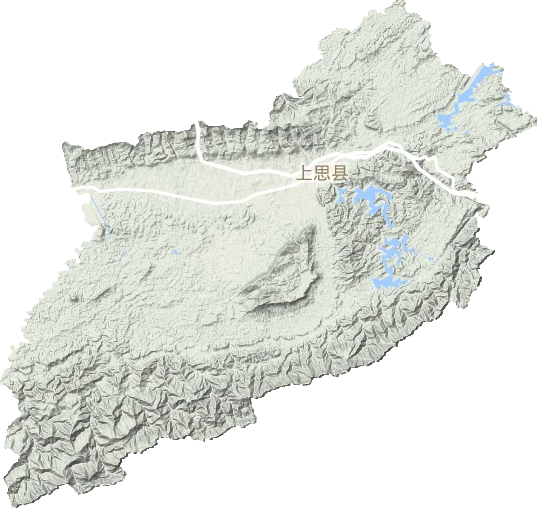 上思县地形地图