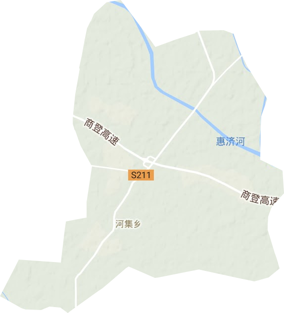 河集乡地形地图