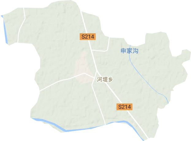 河堤乡地形地图