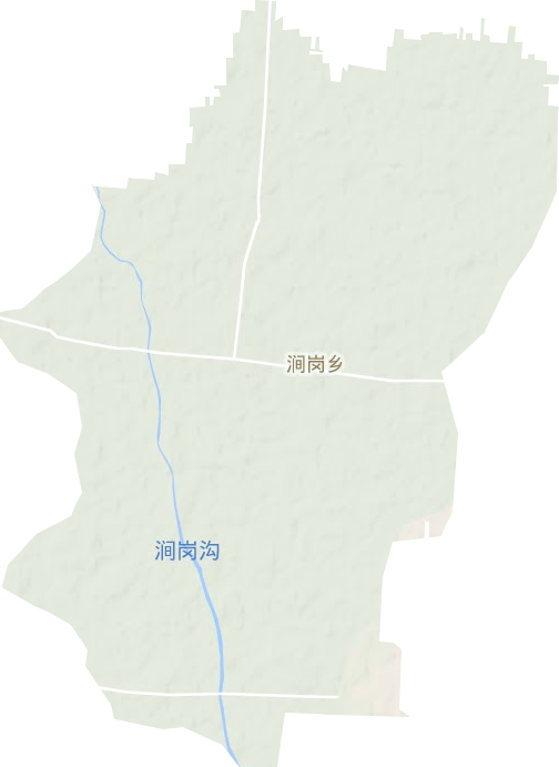 涧岗乡地形地图