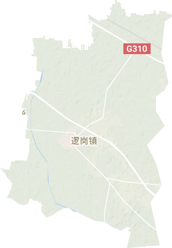 逻岗镇地形地图