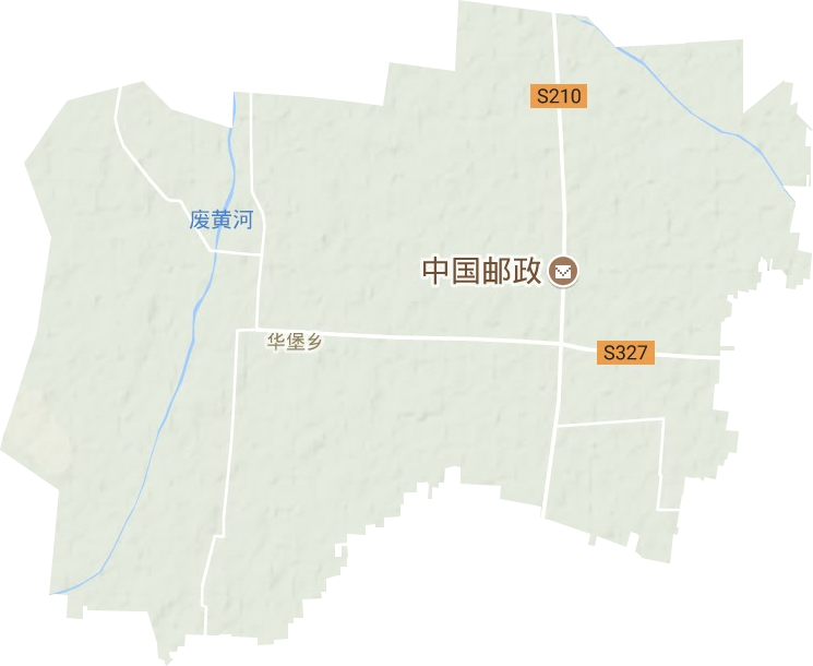华堡镇地形地图