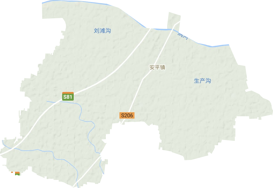 安平镇地形地图