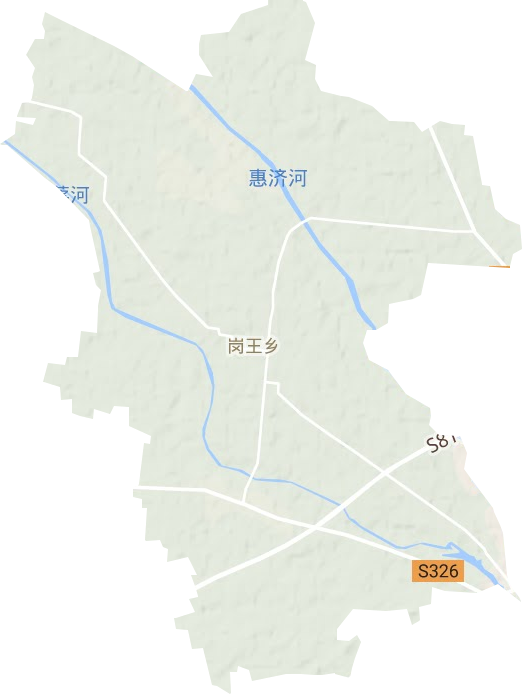 岗王镇地形地图