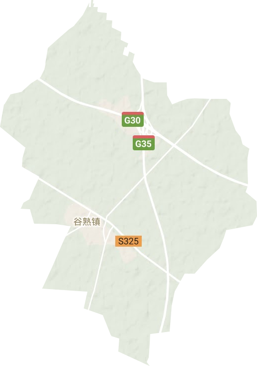 谷熟镇地形地图