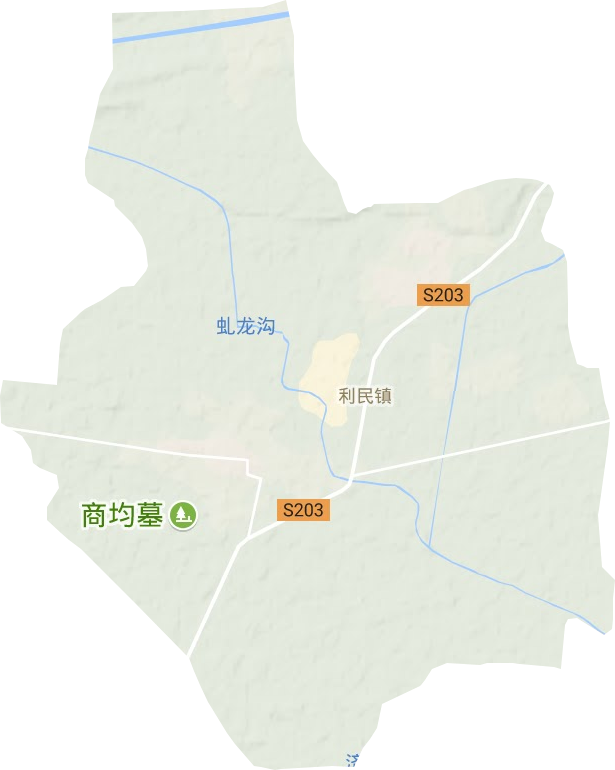 利民镇地形地图
