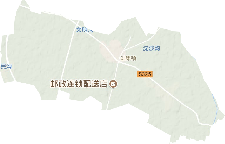 站集镇地形地图