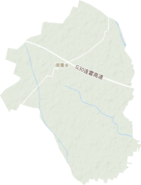 闻集乡地形地图