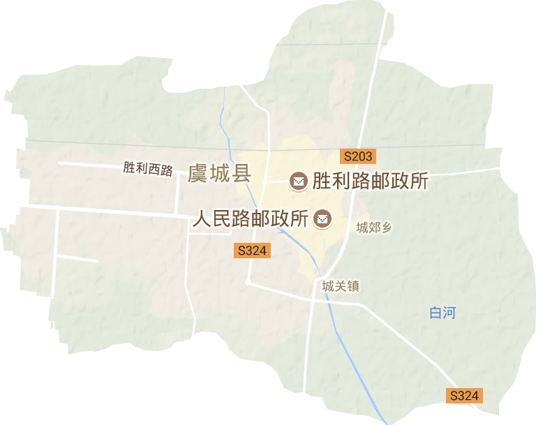 城郊乡地形地图