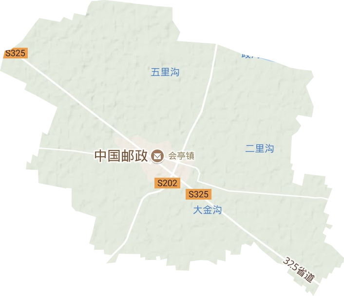 会亭镇地形地图