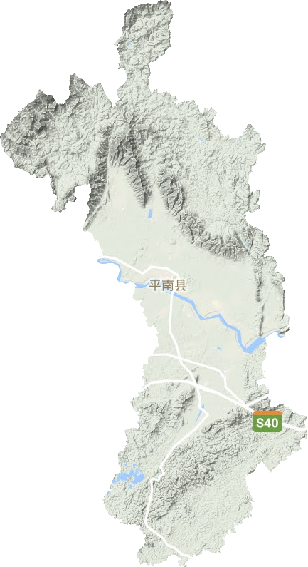 平南县地形地图