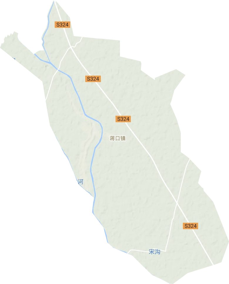 蒋口镇地形地图