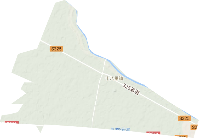 十八里镇地形地图