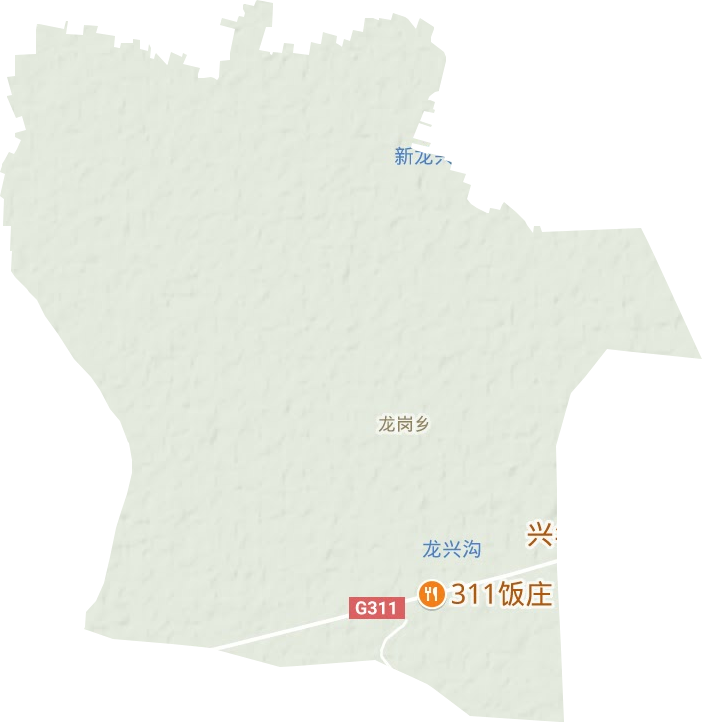 龙岗镇地形地图