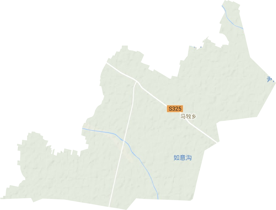 马牧镇地形地图
