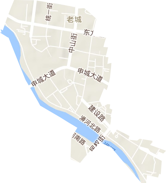 老城街道地形地图