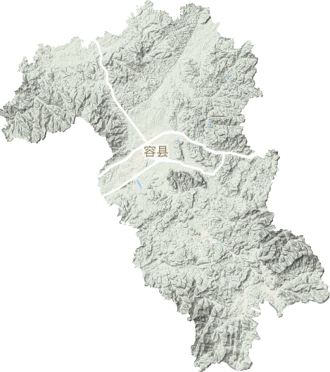 容县地形地图