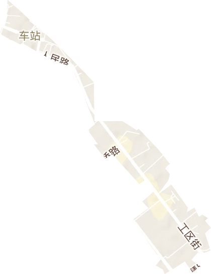 车站街道地形地图