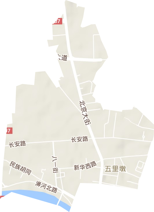 五里墩街道地形地图