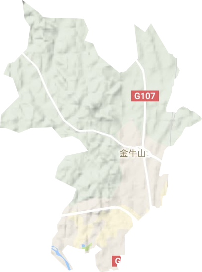 金牛山街道地形地图