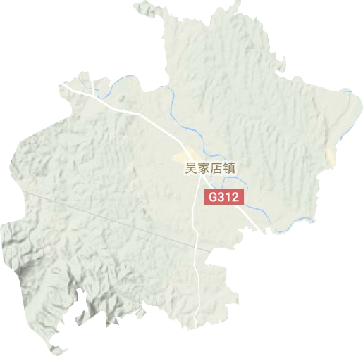 吴家店镇地形地图