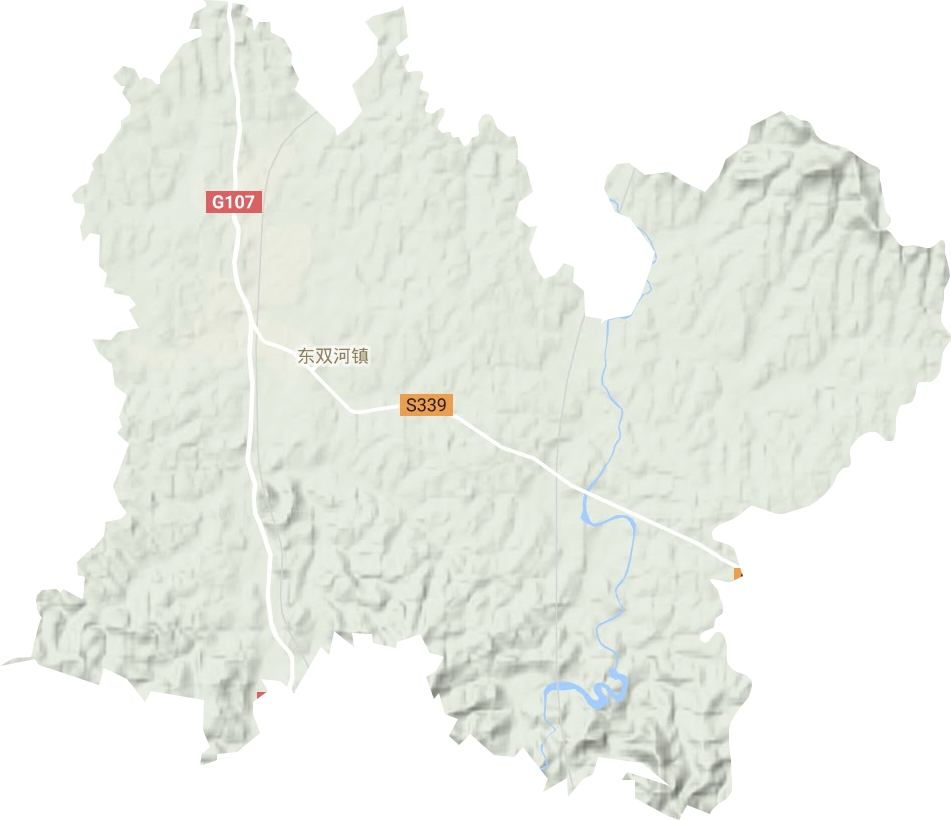 东双河镇地形地图