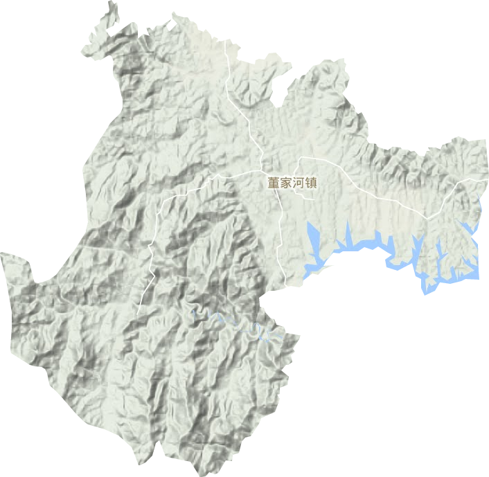 董家河镇地形地图
