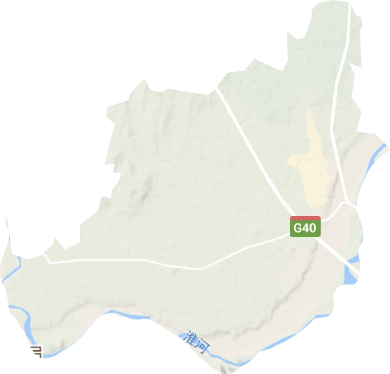 甘岸街道地形地图