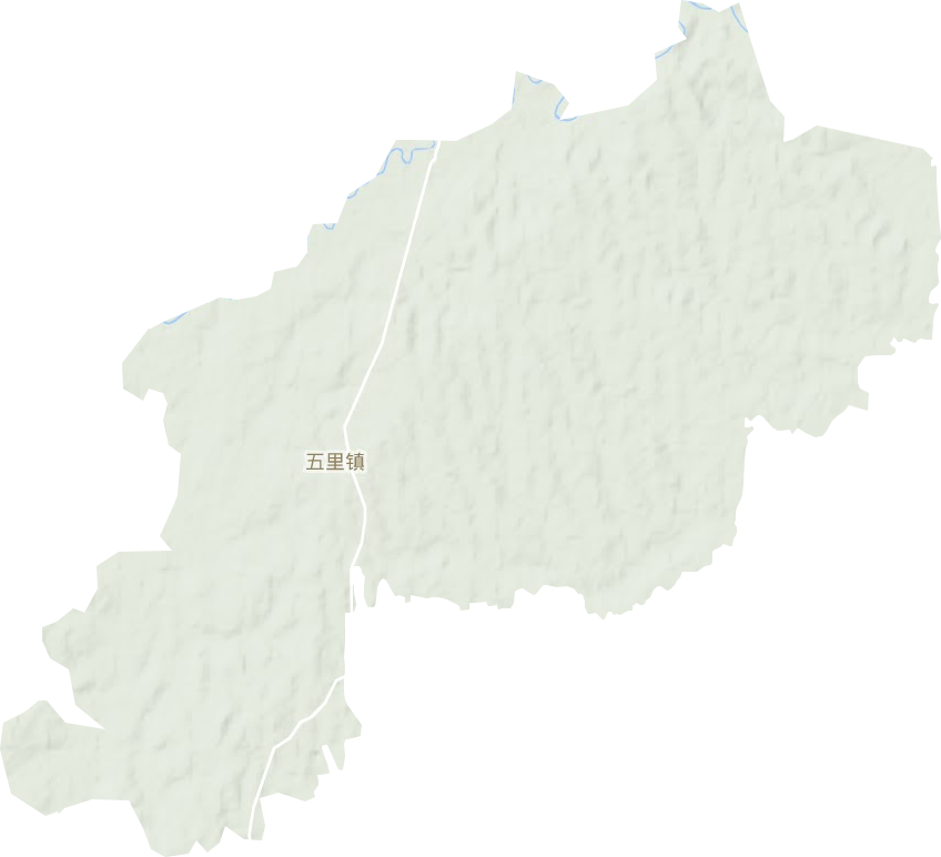 五里镇地形地图