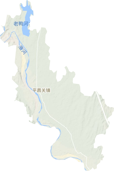平昌镇地形地图