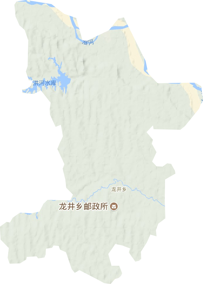 龙井乡地形地图