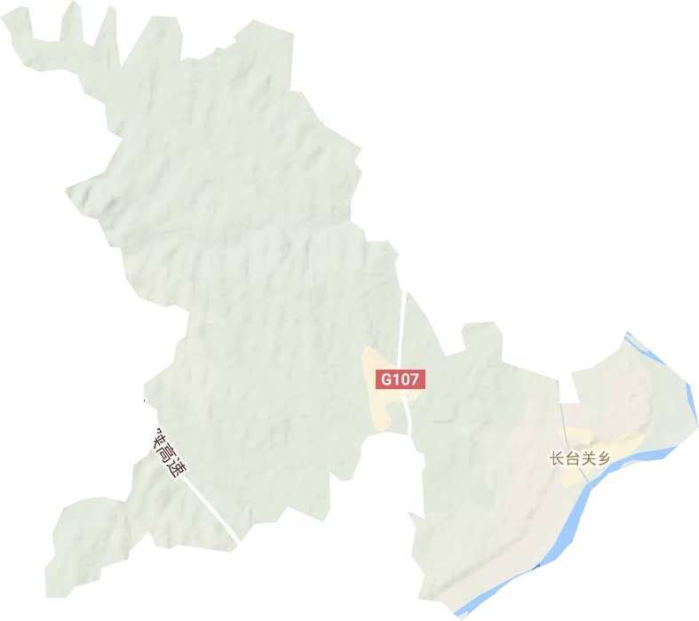 长台乡地形地图