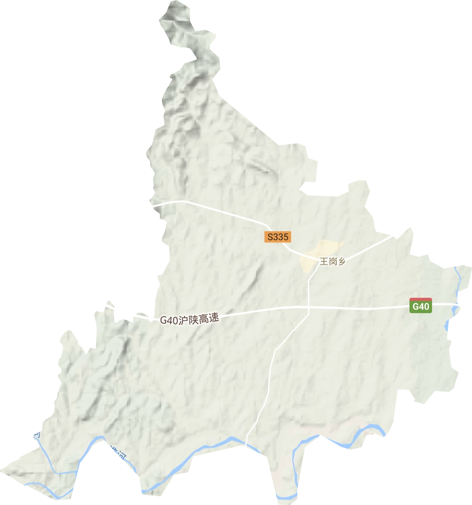 王岗乡地形地图