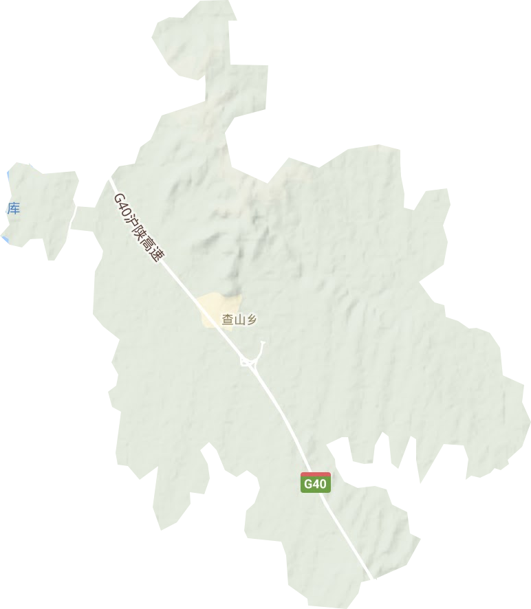 查山乡地形地图