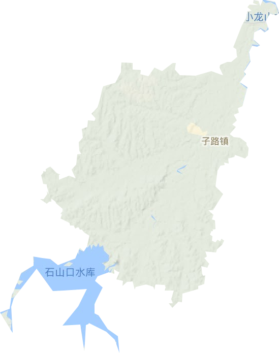 子路镇地形地图