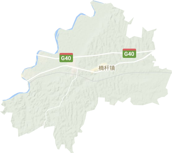 楠杆镇地形地图