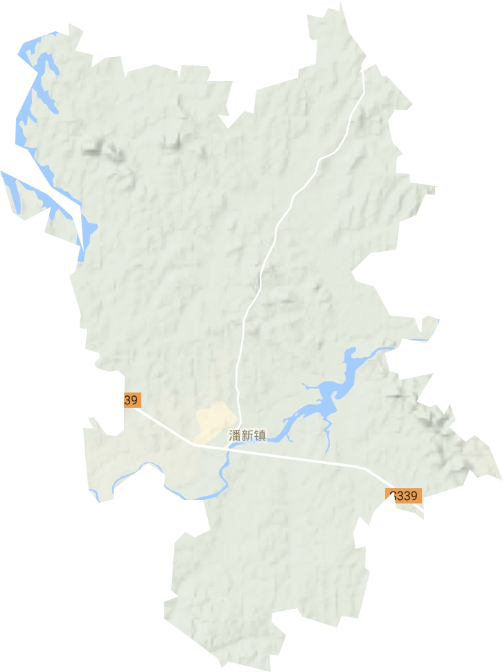 潘新镇地形地图