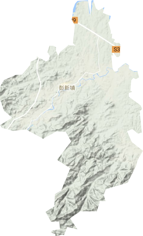 彭新镇地形地图