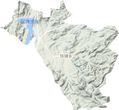 铁铺镇地形地图