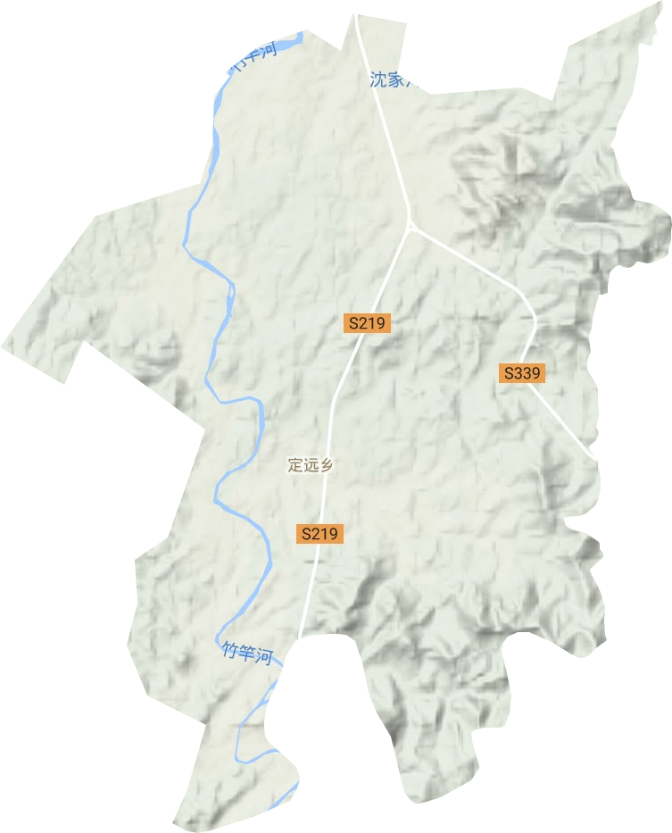 定远乡地形地图