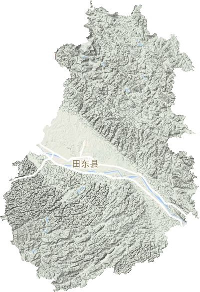 田东县地形地图