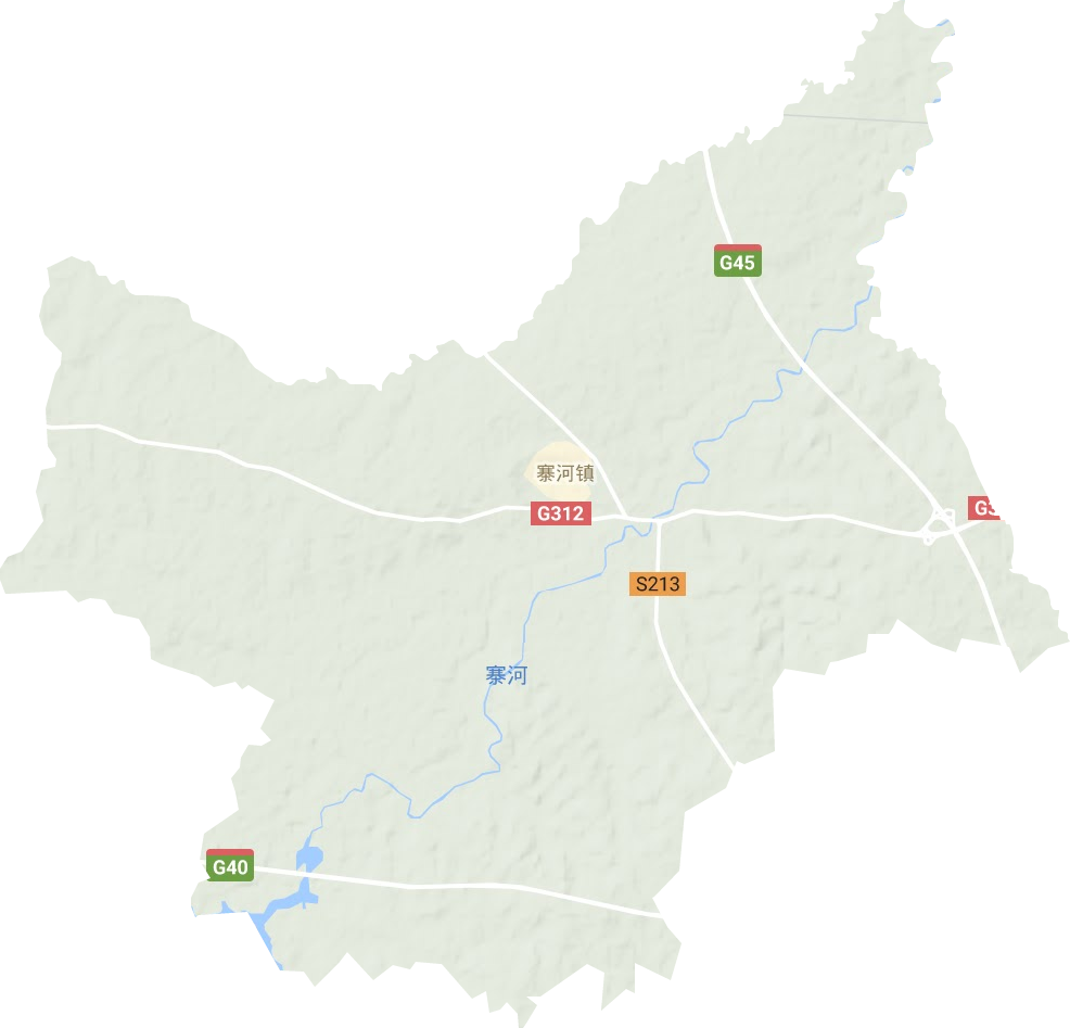 寨河镇地形地图