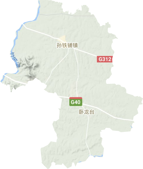 孙铁铺镇地形地图