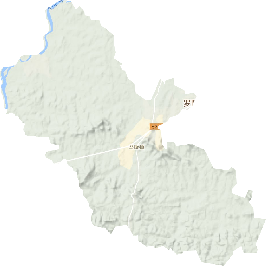 马畈镇地形地图