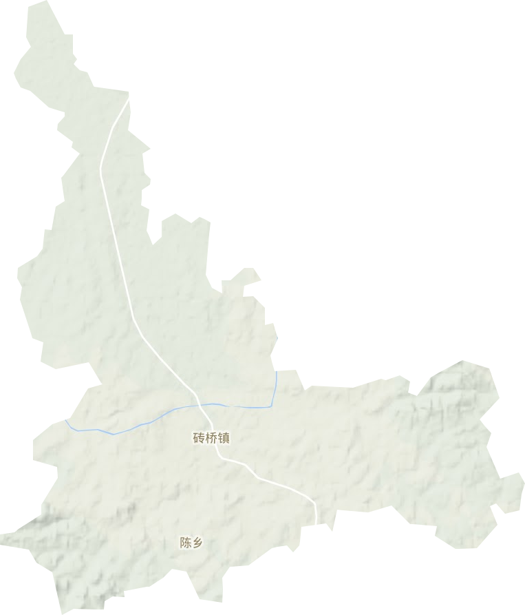 砖桥镇地形地图