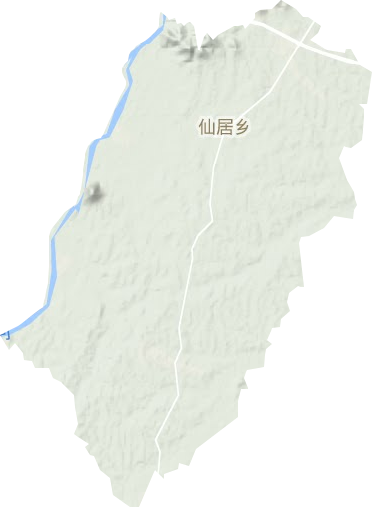 仙居乡地形地图
