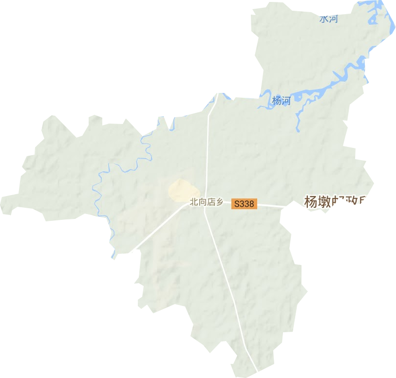 北向店乡地形地图