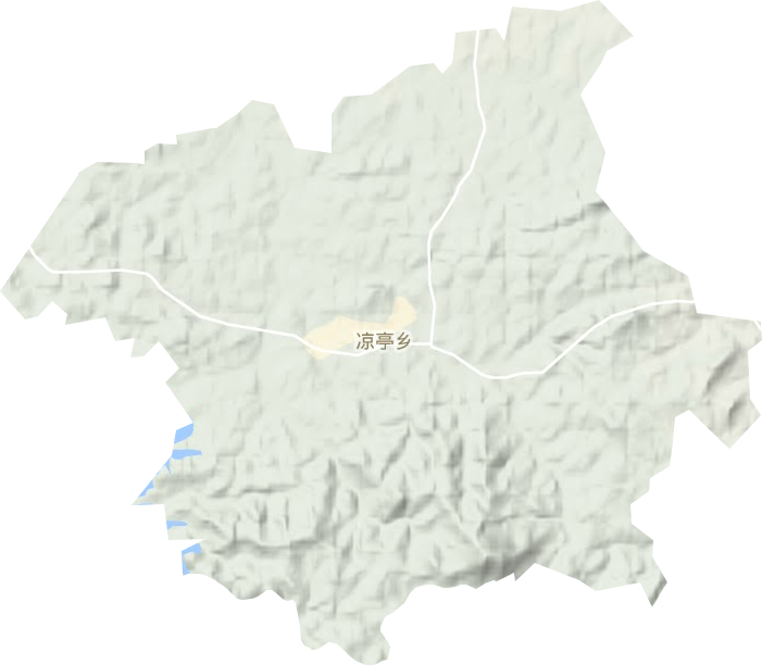凉亭乡地形地图